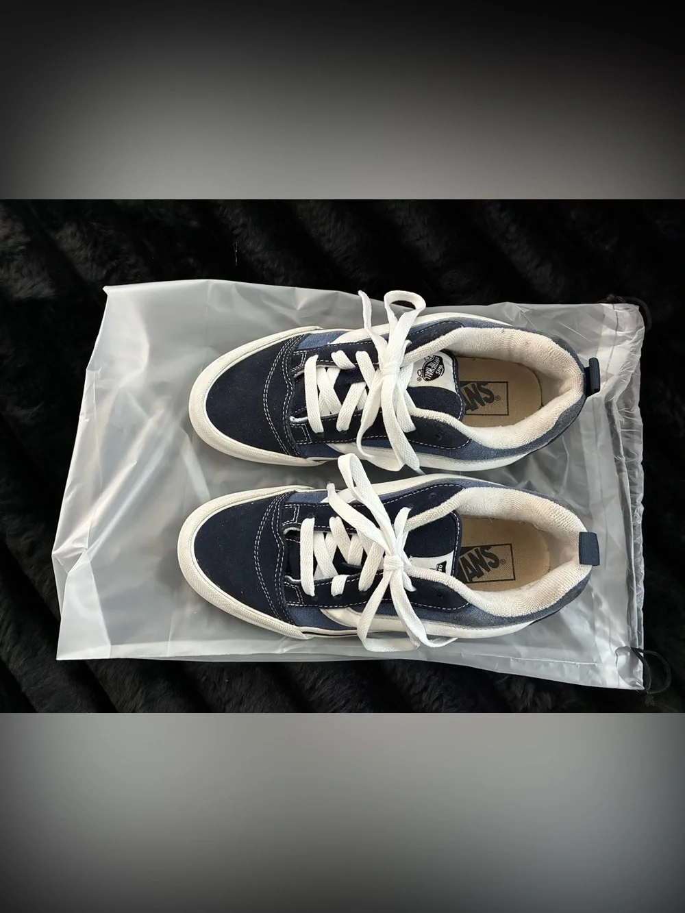 Women’s Vans Knu-Skool Navy White Sneakers Size 7.5
